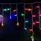 Гирлянда Айсикл (бахрома) светодиодный, 4,8 х 0,6 м, прозрачный провод, 230 В, диоды RGB, 176 LED NEON-NIGHT
