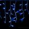 Гирлянда Айсикл (бахрома) светодиодный, 4,0 х 0,6 м, белый провод КАУЧУК, 230 В, диоды синие, 128 LED