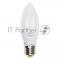 Лампа светодиодная PLED-ECO-C37 5Вт свеча 3000К тепл. бел. E27 400лм 230В JazzWay 2855312A