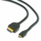 Кабель Gembird HDMI-microHDMI позол.разъемы , 19м/19м,1.8 м,черный,  CC-HDMID-6
