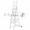 Лестница СИБРТЕХ , 3 х 6 ступеней, алюминиевая, трехсекционная, 97816