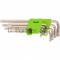 СИБРТЕХ Набор ключей имбусовых Tamper-Torx, 9 шт: TTT10-T50, 45x, закаленные, удлиненные, никель.//Сибртех 12322