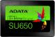 2.5 256GB ADATA SU650 Client SSD [ASU650SS-256GT-R] SATA 6Gb/s, 520/450, IOPS 40/75K, MTBF 2M, 3D NAND, DRAM less, 140TBW, 0,5DWPD, RTL {100}  (9315