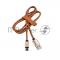 Кабель USB-Type-C/2A/leather/brown/1m/REXANT