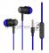 Наушники вакуумные AUX разъём с МК без рег.громкости длина 1.2м More Choice G36 (Dark Blue)