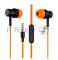 Наушники вакуумные AUX разъём с МК без рег.громкости длина 1.2м More Choice G36 (Orange)
