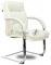 Кресло Бюрократ T-9927SL-LOW-V слоновая кость кожа низк.спин. полозья металл хром