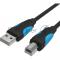 Кабель Vention USB 2.0 AM/BM - 1,5м. Черный VAS-A16-B150