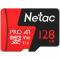 MicroSD card Netac P500 Extreme Pro 128GB, retail version w/o SD adapter