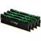 Память оперативная Kingston 32GB 3600MHz DDR4 CL16 DIMM (Kit of 4) FURY Renegade RGB