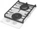 Варочная панель газовая Evelux HEG 300 WG 30 см, 2 конфорки: экономичная конфорка (0,9 кВт), экспресс-конфорка (2,9 кВт), газ-контроль, электроподжиг, белое высокопрочное закаленное стекло, чугунные решетки, поворотные переключатели, комплект форсуно