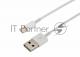 USB кабель для iPhone 5/6/7 моделей шнур 1 м белый REXANT