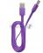 Кабель Maxvi MC-01LF purple USB-A - microUSB, 2A Описание: Плоский кабель, ток макс. нагрузки 2А, макс. напряжение 5V стандарт USB 2.0 длина разъема microUSB 10 мм, длина 1м, материал PVC, фиолетовый