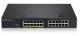 Коммутатор гибридный  Smart L2 PoE+ Zyxel NebulaFlex GS1915-24EP, rack 19, 24xGE (12xPoE+), бюджет PoE 130 Вт, автономное/облачное управление