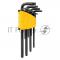 Набор шестигранных ключей TORX удлиненных Deli DL234209H 9 шт Материал CR-V. Спецификация: T10,T15,T20,T25,T27,T30,T40,T4 пластиковый держатель
