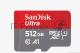 Флеш карта microSD 512GB SanDisk microSDXC Class 10 Ultra UHS-I A1 140MB/s