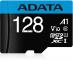 Флеш карта Micro SecureDigital 128Gb ADATA AUSDX128GUICL10A1-RA1 {MicroSDXC Class 10 UHS-I, SD adapter}