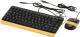 Клавиатура + мышь A4Tech Fstyler F1110 клав:черный/желтый мышь:черный/желтый USB Multimedia (F1110 BUMBLEBEE)