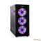Корпус Miditower ExeGate i3 BASE (ATX, без БП, с окном, 1*USB+1*USB3.0, аудио, 4 вент. 12см с RGB подсветкой)