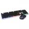 Комплект ExeGate Professional Standard Combo MK140 с подсветкой (клавиатура влагозащищенная 104кл. +  мышь оптическая 1000dpi, 3 кнопки и колесо прокрутки, длина кабелей 1,5м USB, серый, Color Box)