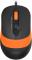 Мышь A4Tech Fstyler FM10S черный/оранжевый оптическая (1600dpi) silent USB (4but)