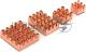 Набор радиаторов QUMO, 4 in 1 pure copper heat sink for Raspberry Pi 4B/4/3B/3/2, медь(RS015)