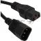Шнур питания с блокировкой C13-C14, 3х0.75, 220В, 10А, черный, 1 метр