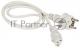 Шнур питания C13-Schuko прямая, 3х0.75, 220В, 10А, белый, 2 метра
