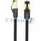 Патч-корд Vention прямой SFTP cat.8 RJ45 - 0,5м. Черный Тканевая оплетка