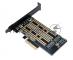 Адаптер для двух SSD M.2 (NVMe+SATA) в разъем PCI-e Gembird MF-PCIE-NVME-SATA, коробка