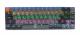 Беспроводная механическая клавиатура Gembird KBW-7, 68кл, Rainbow, синие свитчи, BT 5.0/радио/USB, серая