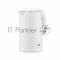 Чайник BQ KT1715P White. Мощность:1800 Вт/Объем 1,7л/ Двухслойный корпус, внутренная колба из нержавеющей стали препятствует соприкоснавению пластика с кипящей водой, внешняя поверхность выполнена из высококачественного пластика - корпус не нагревает