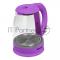 Чайник Blackton Bt KT1800G Purple. Мощность: 1500 Вт, Максимальный объем: 1.8 л, Материал корпуса: Стекло, Длина электрошнура: Около 0.8 м, Внутренняя подсветка: Да, синяя