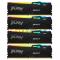 Комплект модулей памяти Kingston 128GB DDR5 5200MHz DIMM FURY Beast Black RGB (4х32gb), CL40