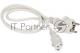 Шнур питания C13-Schuko, 3х0.75, 220В, 10А, белый, 3 метра