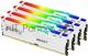 Память оперативная/ Kingston 128GB 5200MT/s DDR5 CL40 DIMM (Kit of 4) FURY Beast White RGB XMP