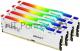 Память оперативная/ Kingston 64GB 5200MT/s DDR5 CL40 DIMM (Kit of 4) FURY Beast White RGB XMP