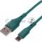 Кабель USB2.0 Cablexpert CC-USB2S-AMCM-1M-GN AM/Type-C, 3А, 18Вт, QC3.0, силиконовый, медь, 1м, зеленый, пакет