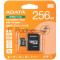 Флеш карта microSD A-DATA 256GB microSDXC Class 10 UHS-I U3 V30 A2 180/160 MB/s (SD адаптер)