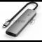 USB-хаб Satechi 7-in-1 USB-C Slim Multiport Adapter with Ethernet (Type-C,HDMI, 2xType-A, SD,microSD, RJ-45), до 80 Вт Серый Док-станция ST-P7SM