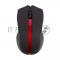 Мышь беспроводная HIPER HOMW-073 /1000 dpi/оптический/3 кнопки/Soft-touch покрытие/USB-приемник/2,4 ГГц/батарея 2хААА/черный и красный (HOMW-073)