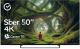 Телевизор LED Sber 50 SDX-50U4127 Салют ТВ черный 4K Ultra HD 60Hz DVB-T DVB-T2 DVB-C DVB-S DVB-S2 USB WiFi Smart TV