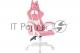 Кресло игровое Knight Kitty W розовый/молочный крестов. пластик белый