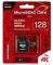 Карта памяти MicroSDXC 128GB QUMO Class 10 UHS-I U3 black adp