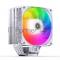Кулер для процессора/ CPU Cooler JONSBO PISA A5 ARGB (265W, 4-pin PWM, 153mm, Al/Cu, 5x6mm, ARGB, 1x120mm, 81.27CFM, 36.8dBA, 1850RPM, S: 1851/1700/1200/115X, AM4/AM5 White)