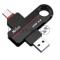 Флеш Диск Netac US18 128Gb <NT03US18C-128G-32BK>, USB3.2+TypeC