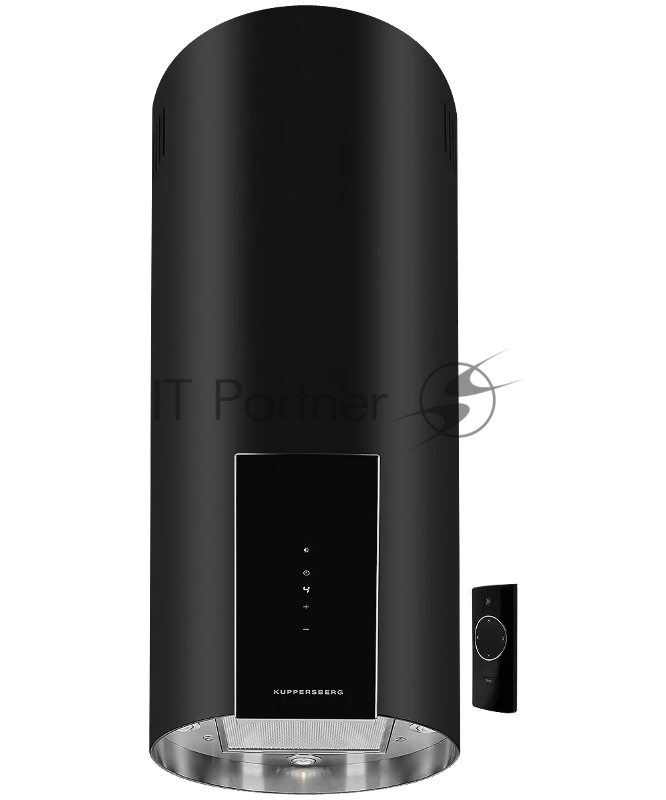 Вытяжка Kuppersberg MOTUBA B островная, ширина 39, отвод/рециркуляция, 1000м3/час, электронное сенсорное управление, таймер на отключение, 4 ступенчатая регулировка скорости, светодиодное освещение 4x3 Вт, черный