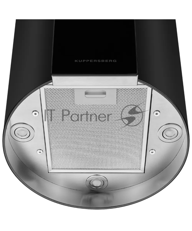 Вытяжка Kuppersberg MOTUBA B островная, ширина 39, отвод/рециркуляция, 1000м3/час, электронное сенсорное управление, таймер на отключение, 4 ступенчатая регулировка скорости, светодиодное освещение 4x3 Вт, черный