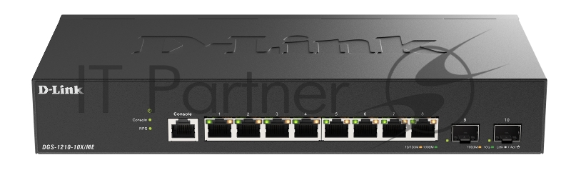 Коммутатор D-Link DGS-1210-10X/ME/C1A 8x1Гбит/с 2SFP+ управляемый