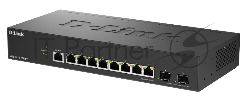 Коммутатор D-Link DGS-1210-10X/ME/C1A 8x1Гбит/с 2SFP+ управляемый